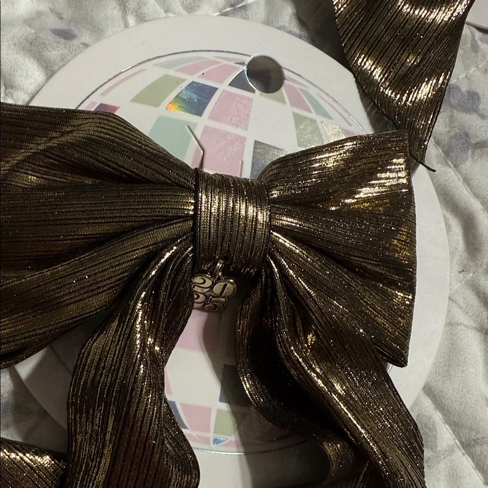 Metallic Gold Hair Bows Set/3